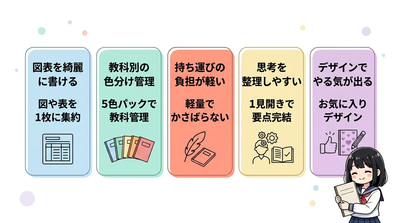 中学生がB5ノートで勉強するメリット5つ