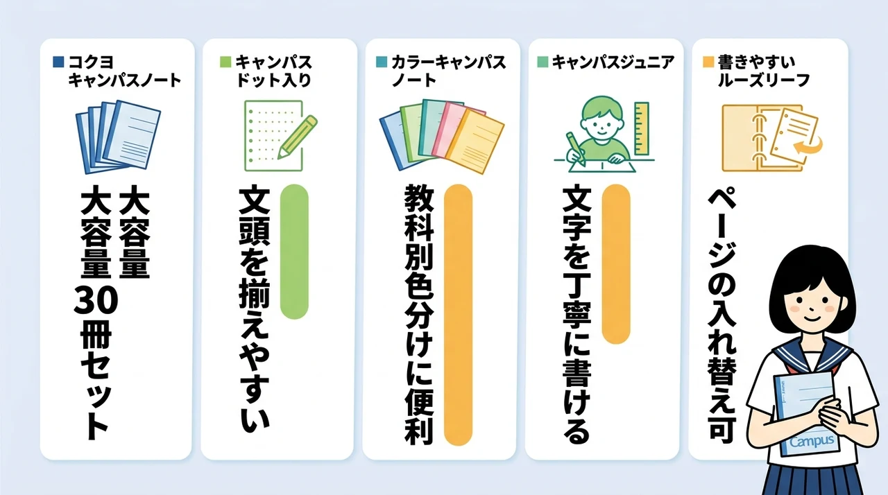 コスパ最強のおすすめB5ノート5選