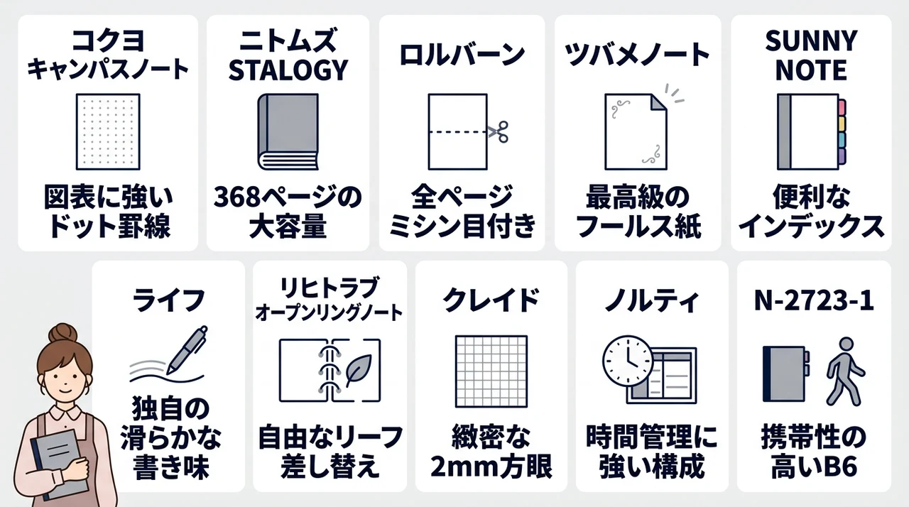 おすすめのおしゃれなB5ノート10選