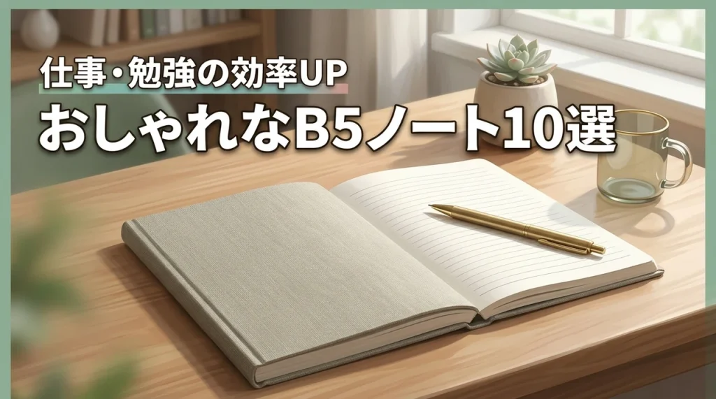 おすすめのおしゃれなB5ノート10選！勉強や仕事の効率とやる気が上がる選び方