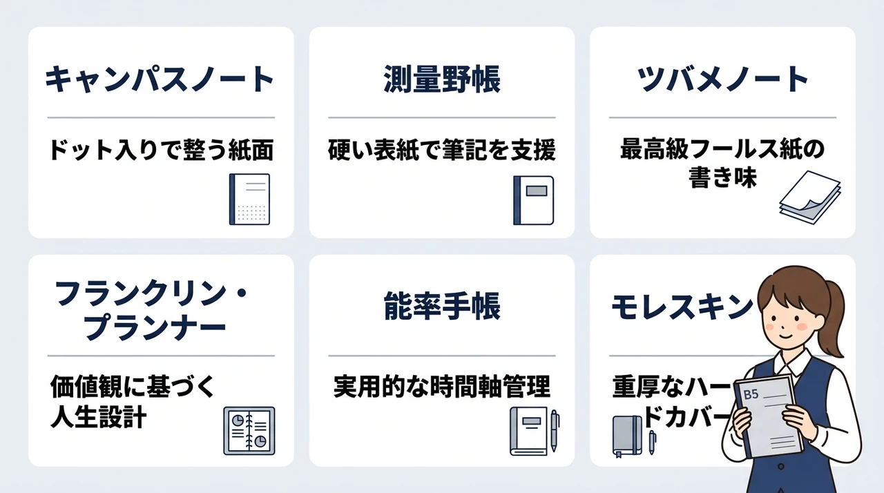 おすすめの定番B5ノート6選