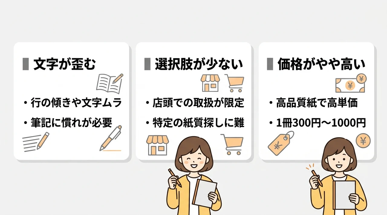 無地B5ノートを使うデメリット