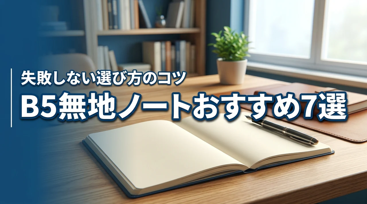 B5ノートの無地おすすめ7選！仕事や勉強の質が変わる選び方を詳しく解説