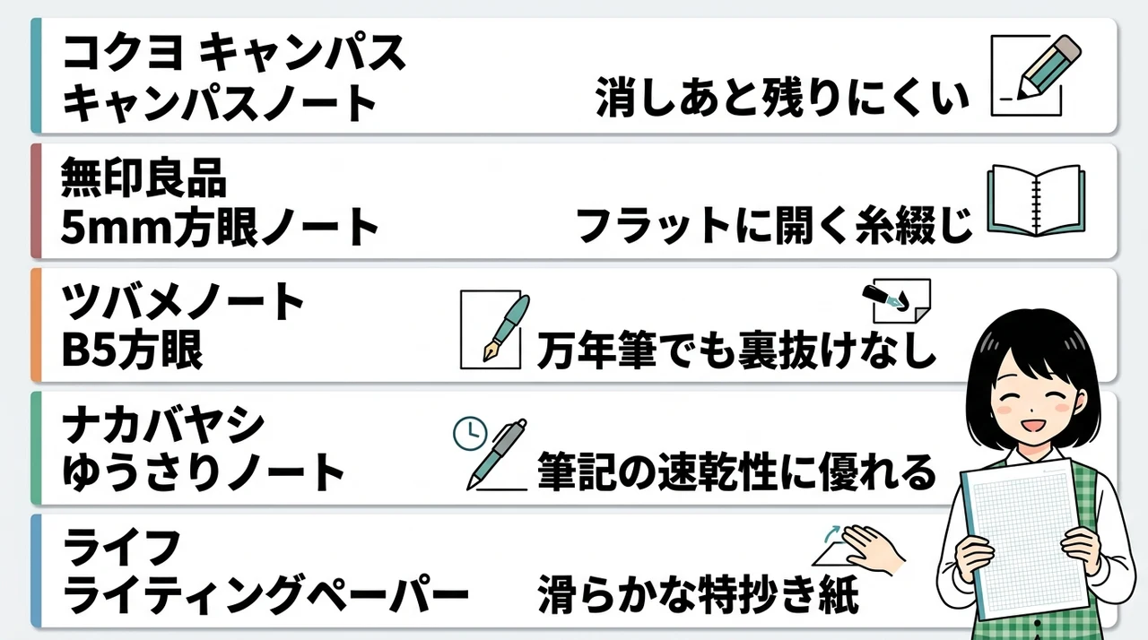 おすすめのB5方眼ノート5選