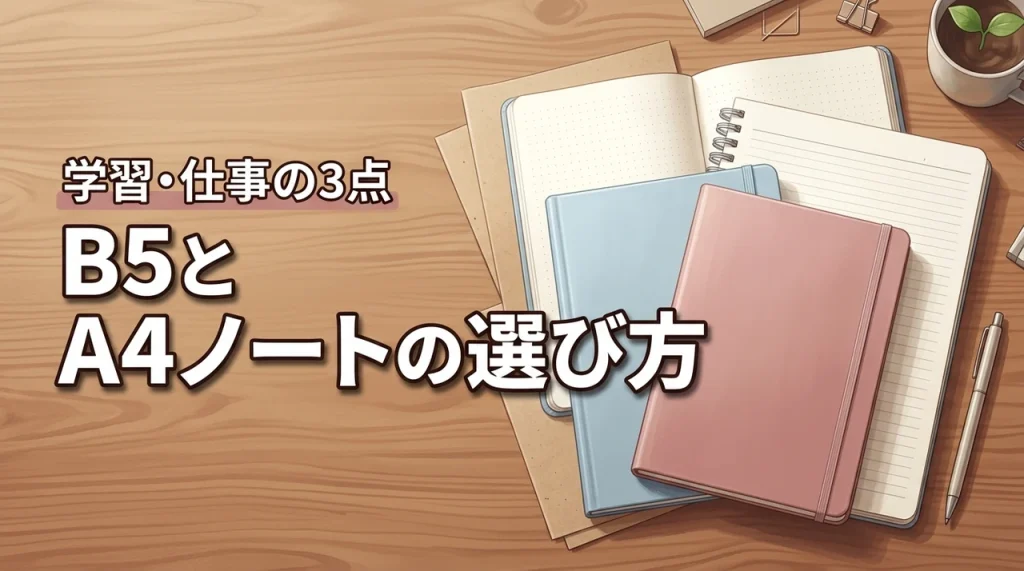 B5ノートかA4ノートで迷ったら！学習・仕事に最適な選び方と3つのポイント