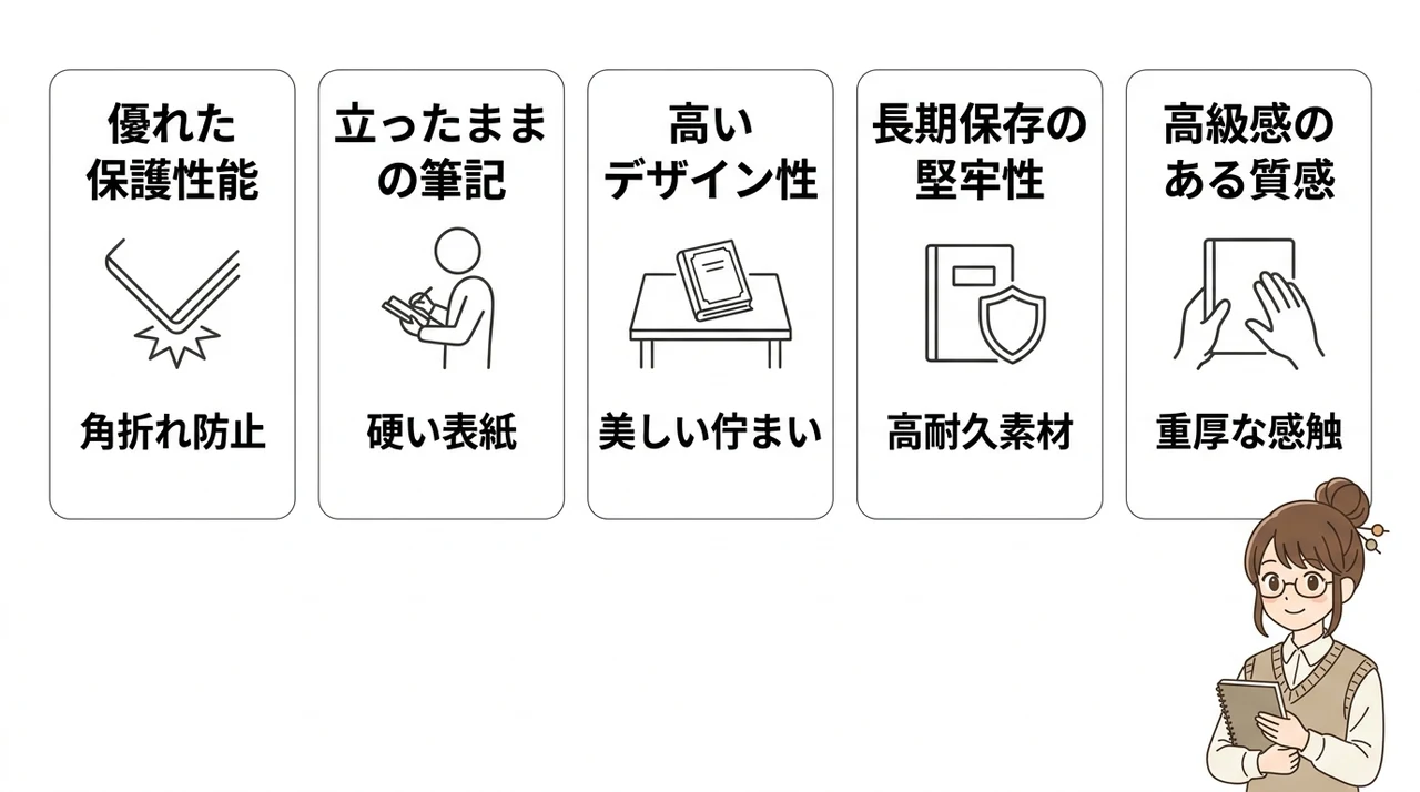 ハードカバーA5ノートのメリット