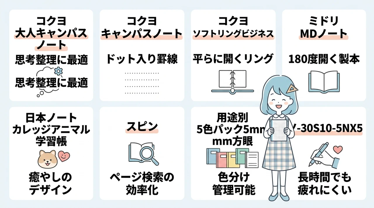 A5方眼ノートのおすすめ人気8選