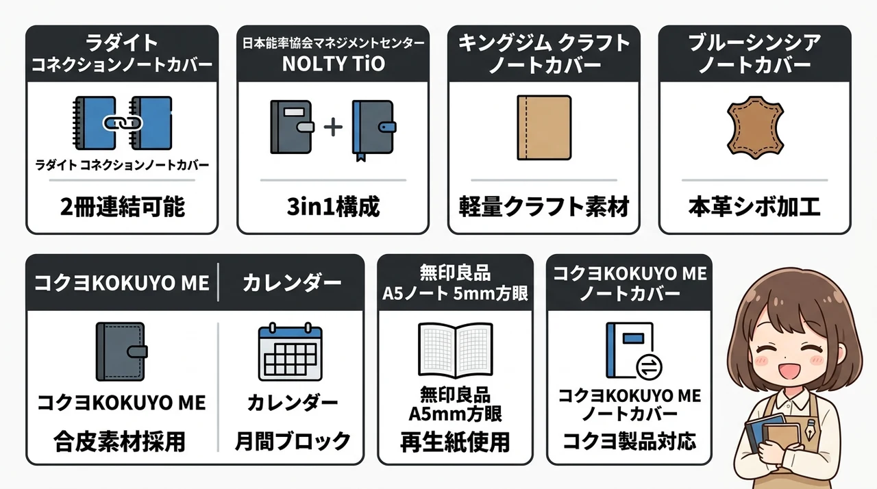 A5ノートカバー2冊収納タイプおすすめ8選