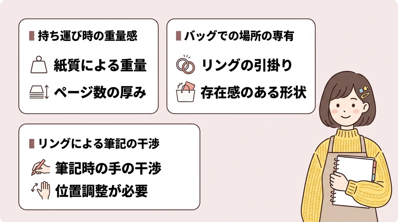 ロルバーンA5ノートのデメリット
