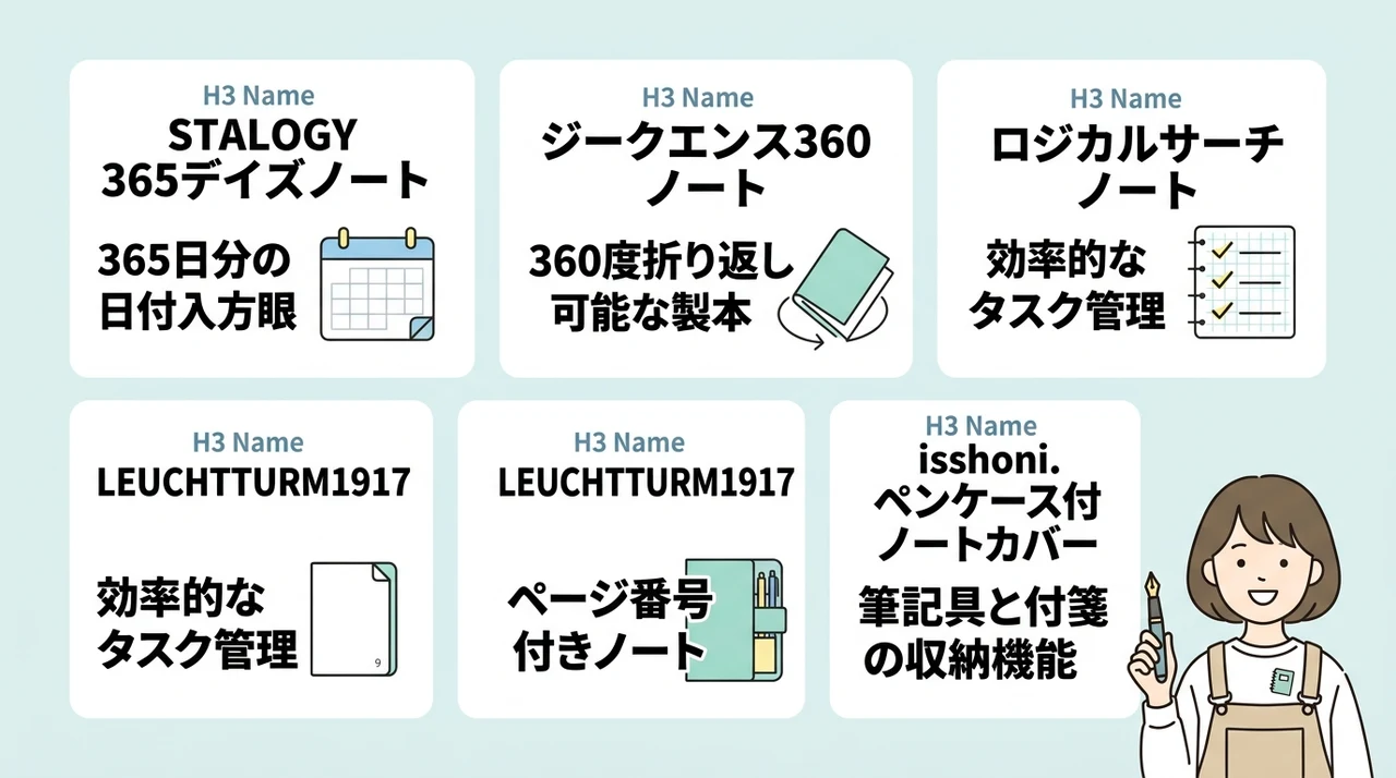 バレットジャーナルにおすすめのB5ノート5選