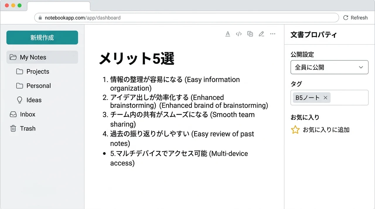 B5ノートを活用するメリット5つ