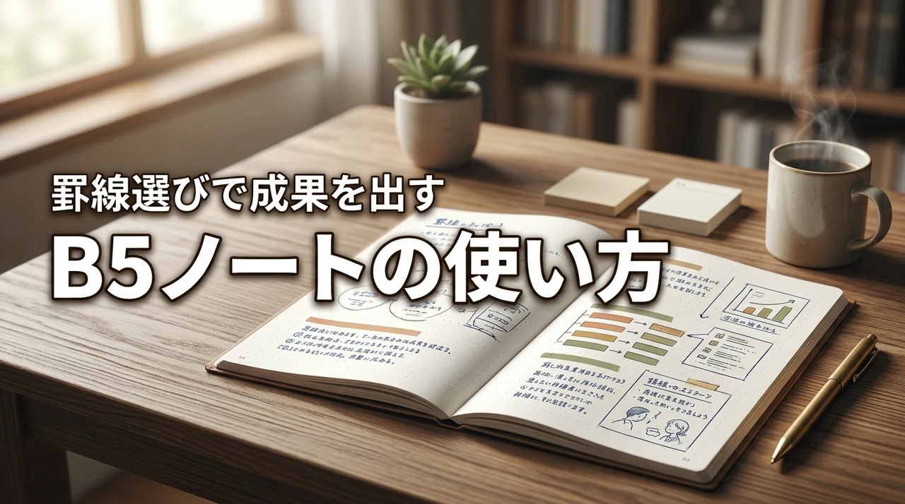B5ノートの使い方は?勉強や仕事で成果を出す罫線の選び方と活用メソッドを伝授